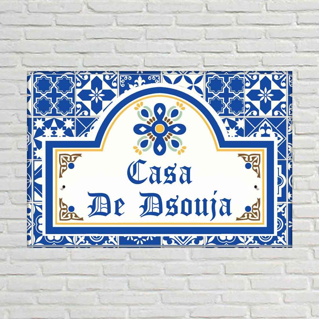 Personalized Outdoor Nameplate for Home - Spanish Style