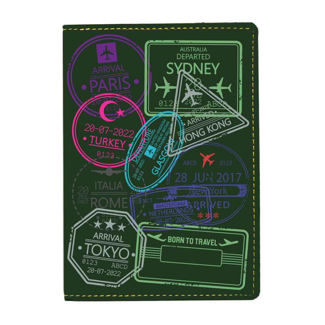 Personalized Passport Cover PU Leather Holder for Passports-Arrival Stamps - Image 17