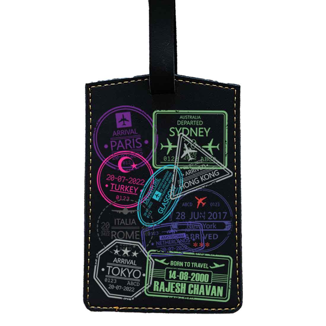 Personalized Passport Cover PU Leather Holder for Passports-Arrival Stamps - Image 32