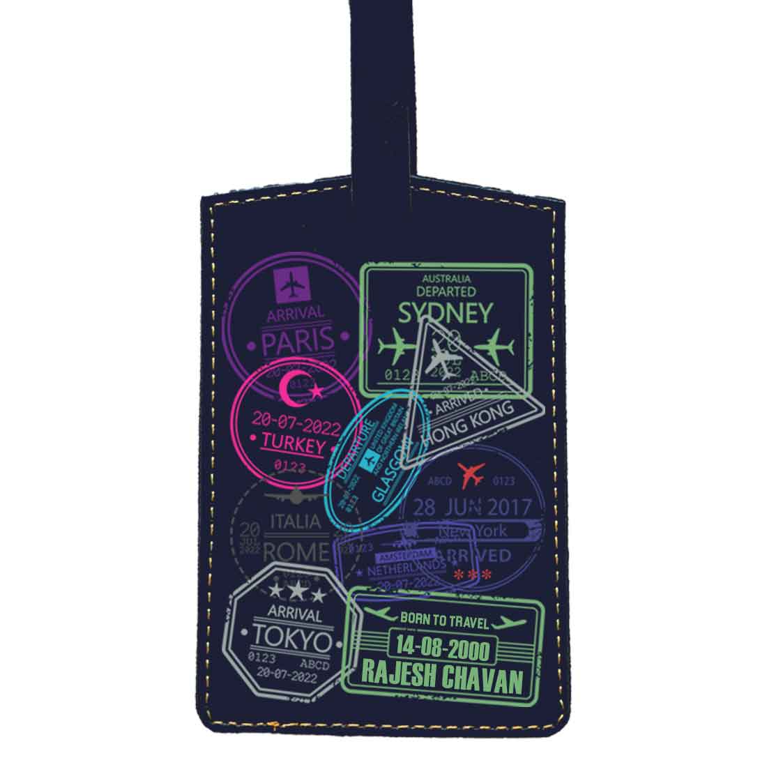 Personalized Passport Cover PU Leather Holder for Passports-Arrival Stamps - Image 35