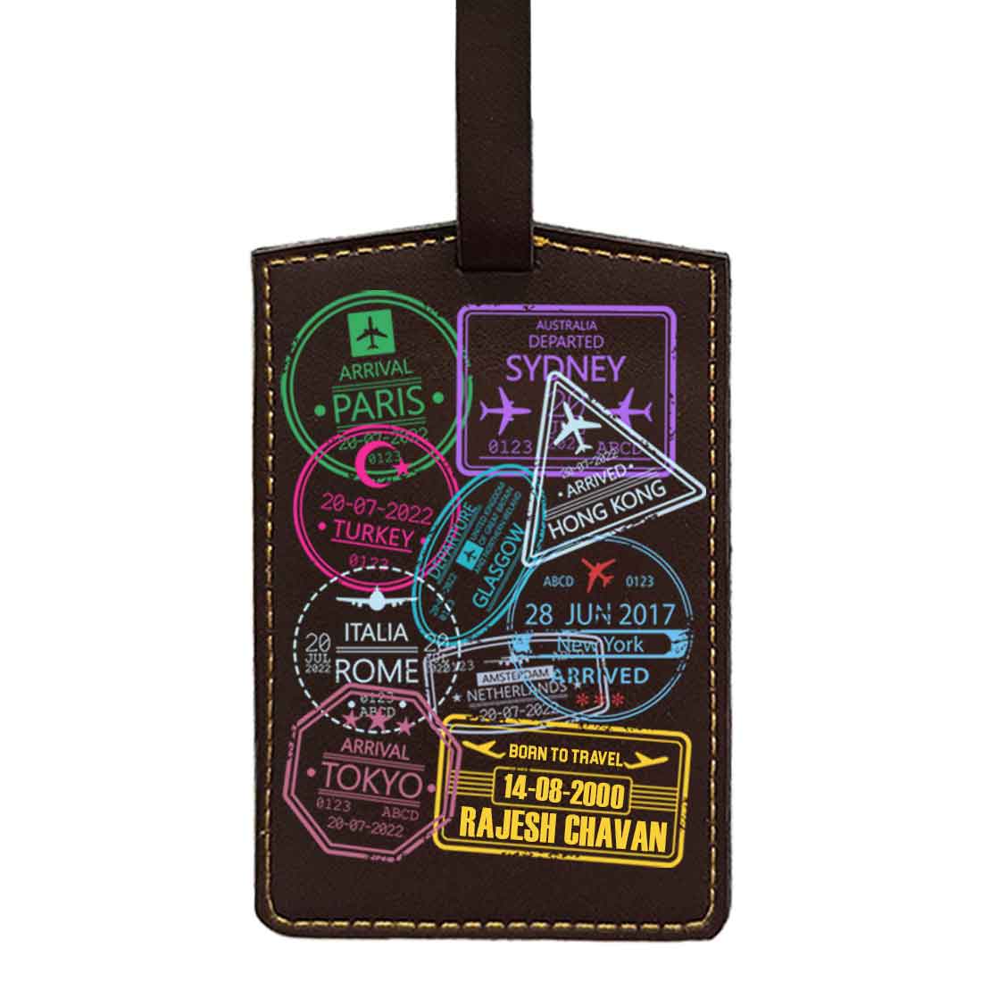 Personalized Passport Cover PU Leather Holder for Passports-Arrival Stamps - Image 38