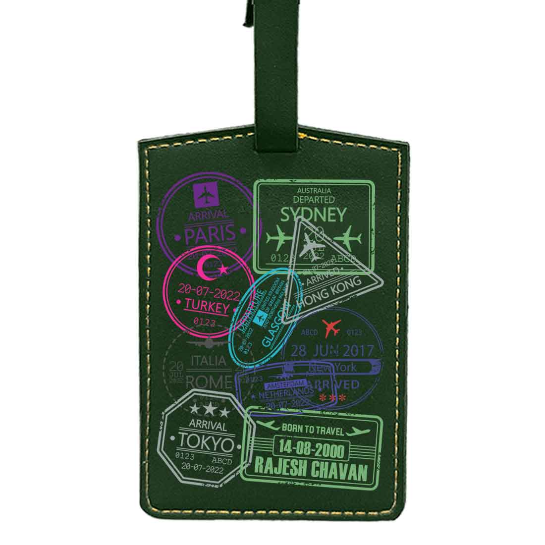 Personalized Passport Cover PU Leather Holder for Passports-Arrival Stamps - Image 41