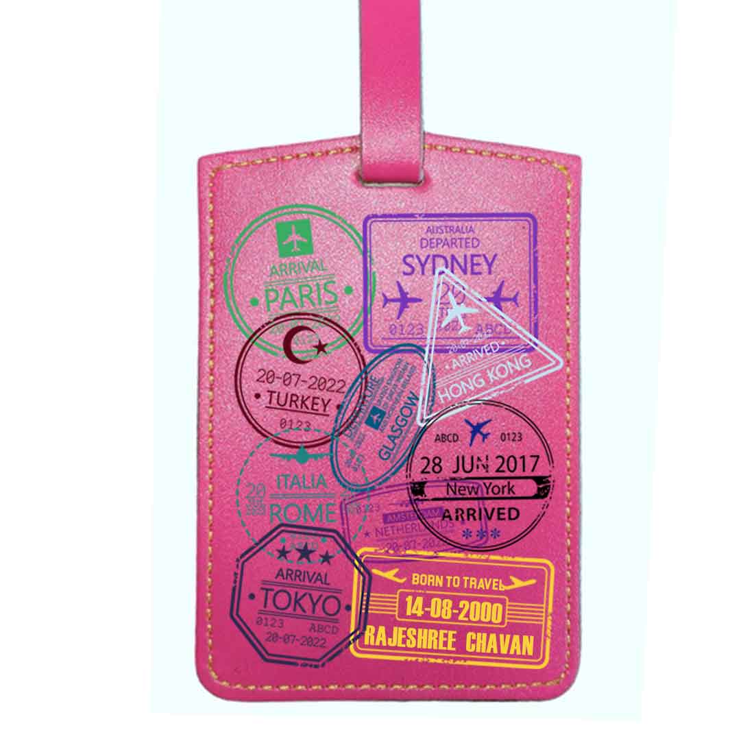 Personalized Passport Cover PU Leather Holder for Passports-Arrival Stamps - Image 44