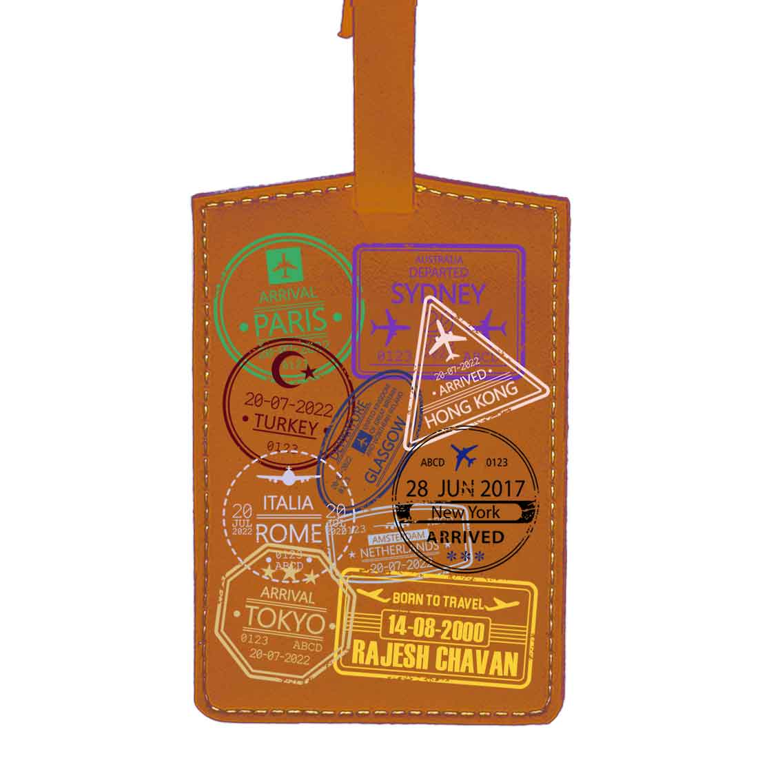 Personalized Passport Cover PU Leather Holder for Passports-Arrival Stamps - Image 47