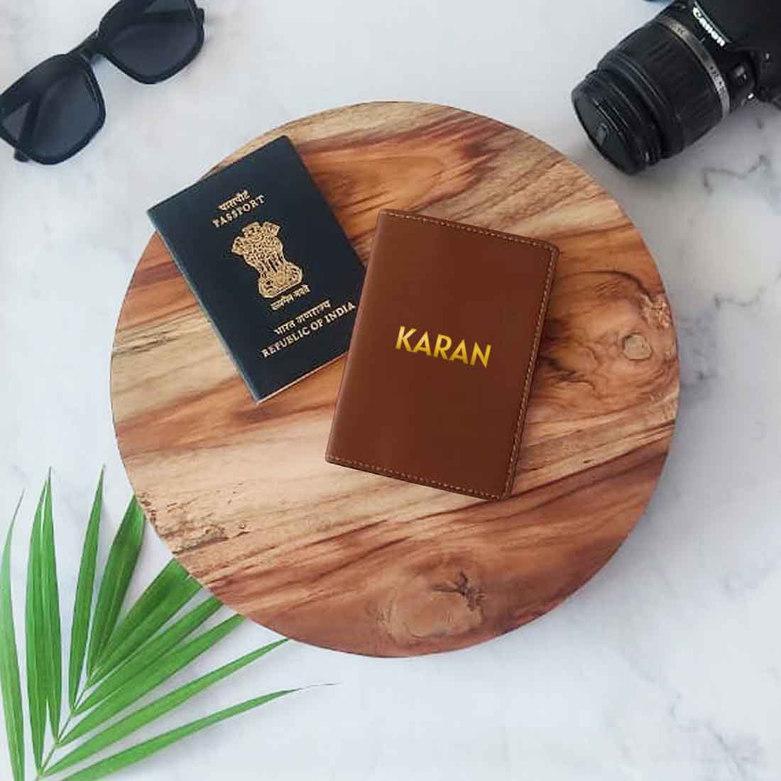 Personalized Vegan Leather Passport Holder for Men & Women - Add Name - Image 22