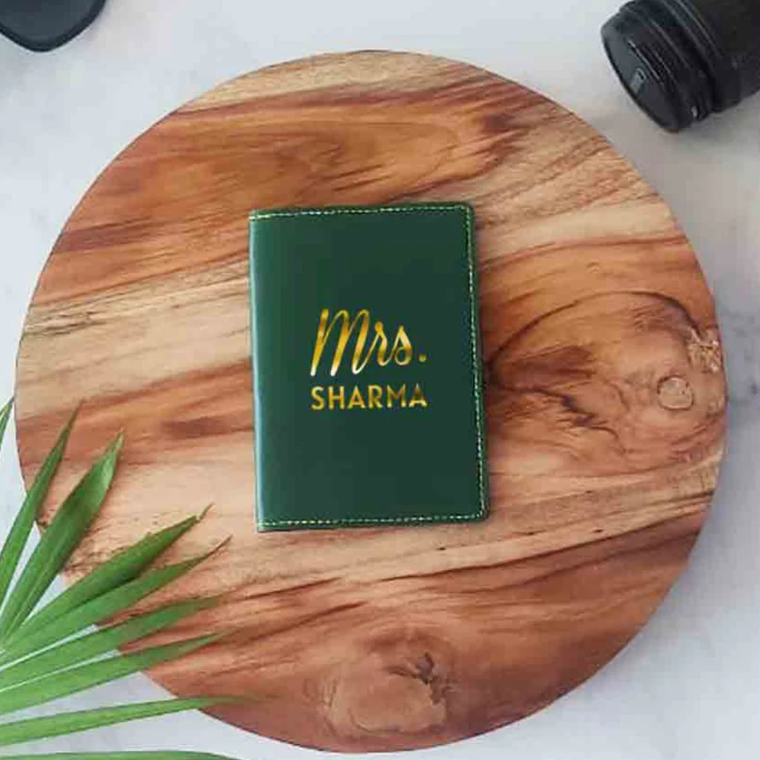 Leather Passport Case Personalized for couples MRS - Anniversary Gift - Image 26