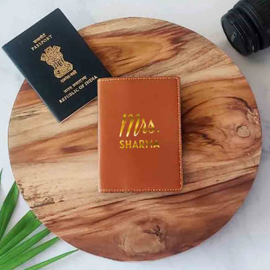 Leather Passport Case Personalized for couples MRS - Anniversary Gift - Image 28