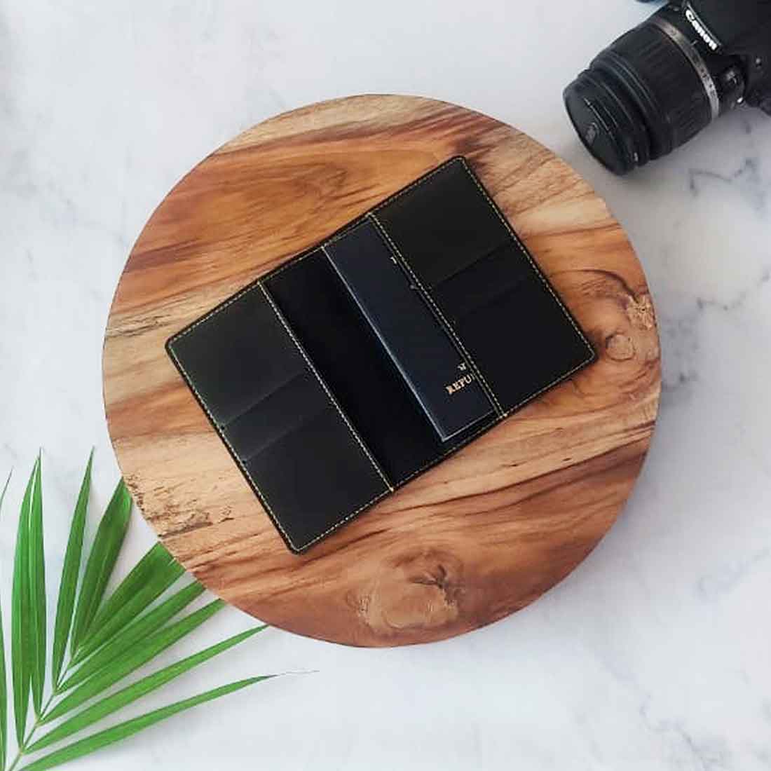 Leather Passport Case Personalized for couples MRS - Anniversary Gift - Image 4