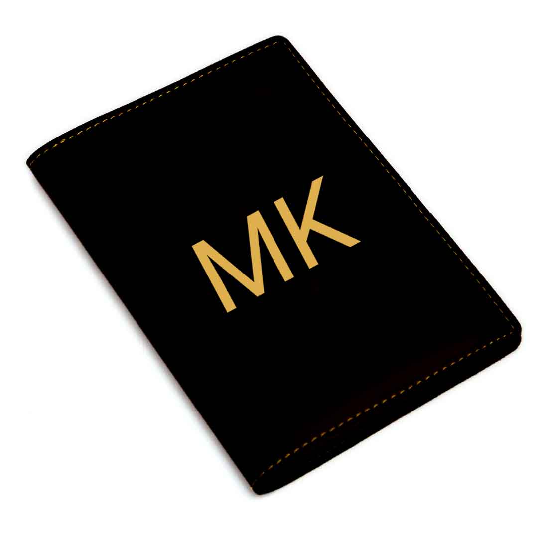 Vegan Leather Customized Passport Holder with Name for Men - Initials - Image 4