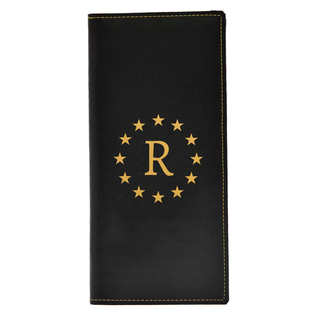 Leather Passport Wallet Personalised Travel Organizer Case - Star