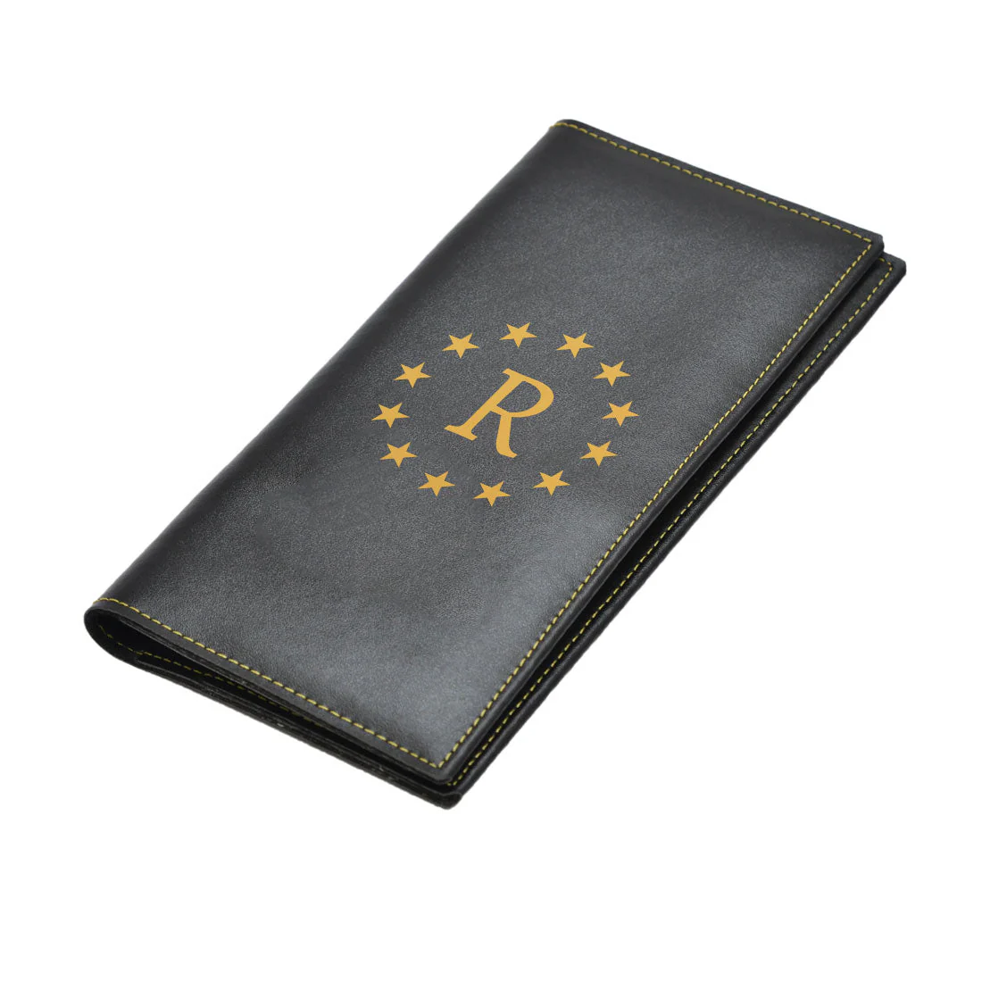 Leather Passport Wallet Personalised Travel Organizer Case - Star - Image 3