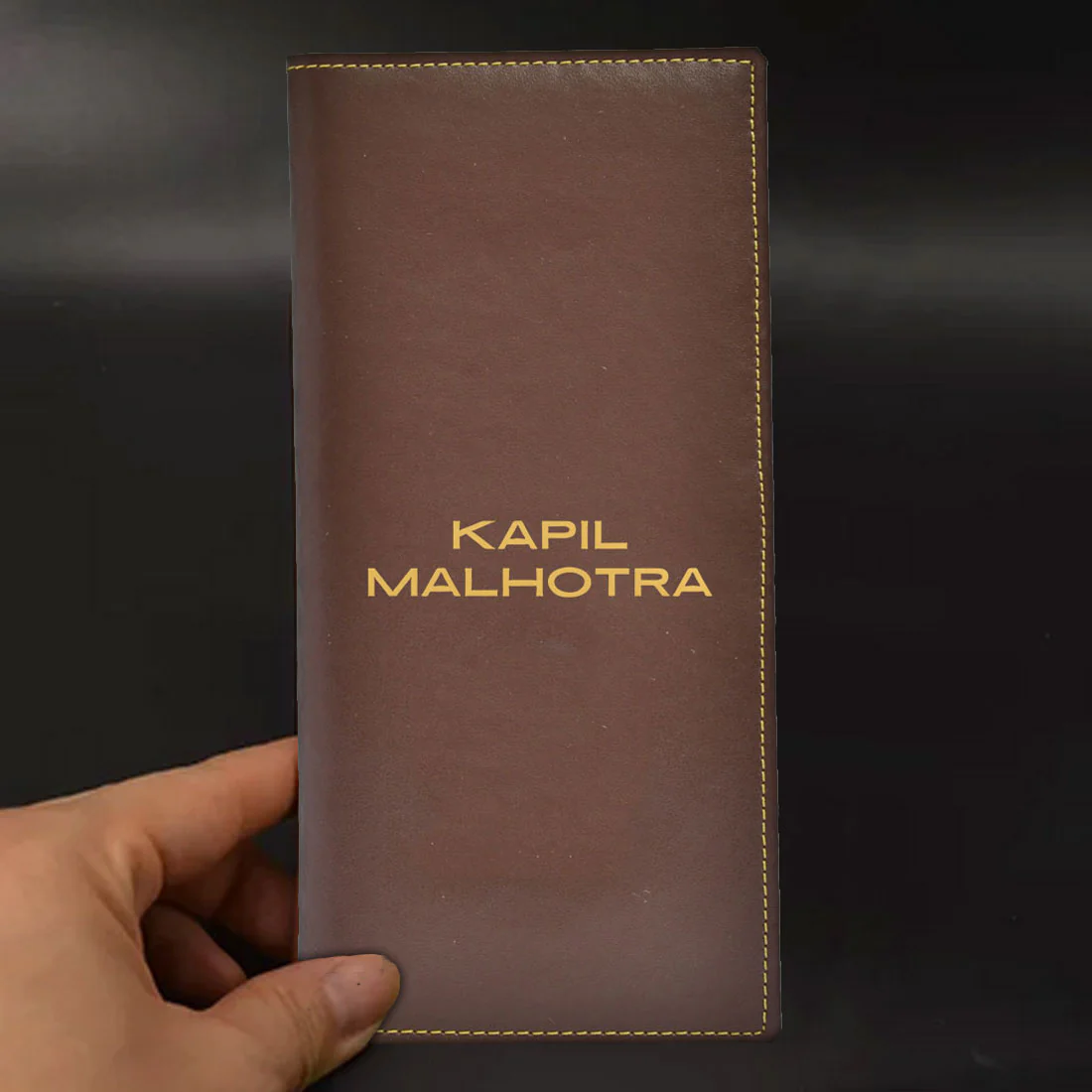 Vegan Leather Personalised Travel Wallet Pouch for Travel - Add Name - Image 2