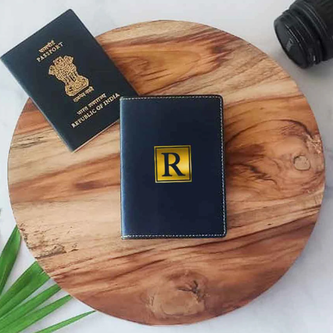 Vegan Leather Personalised Passport Cover for Men & Women - Monogram - Image 28