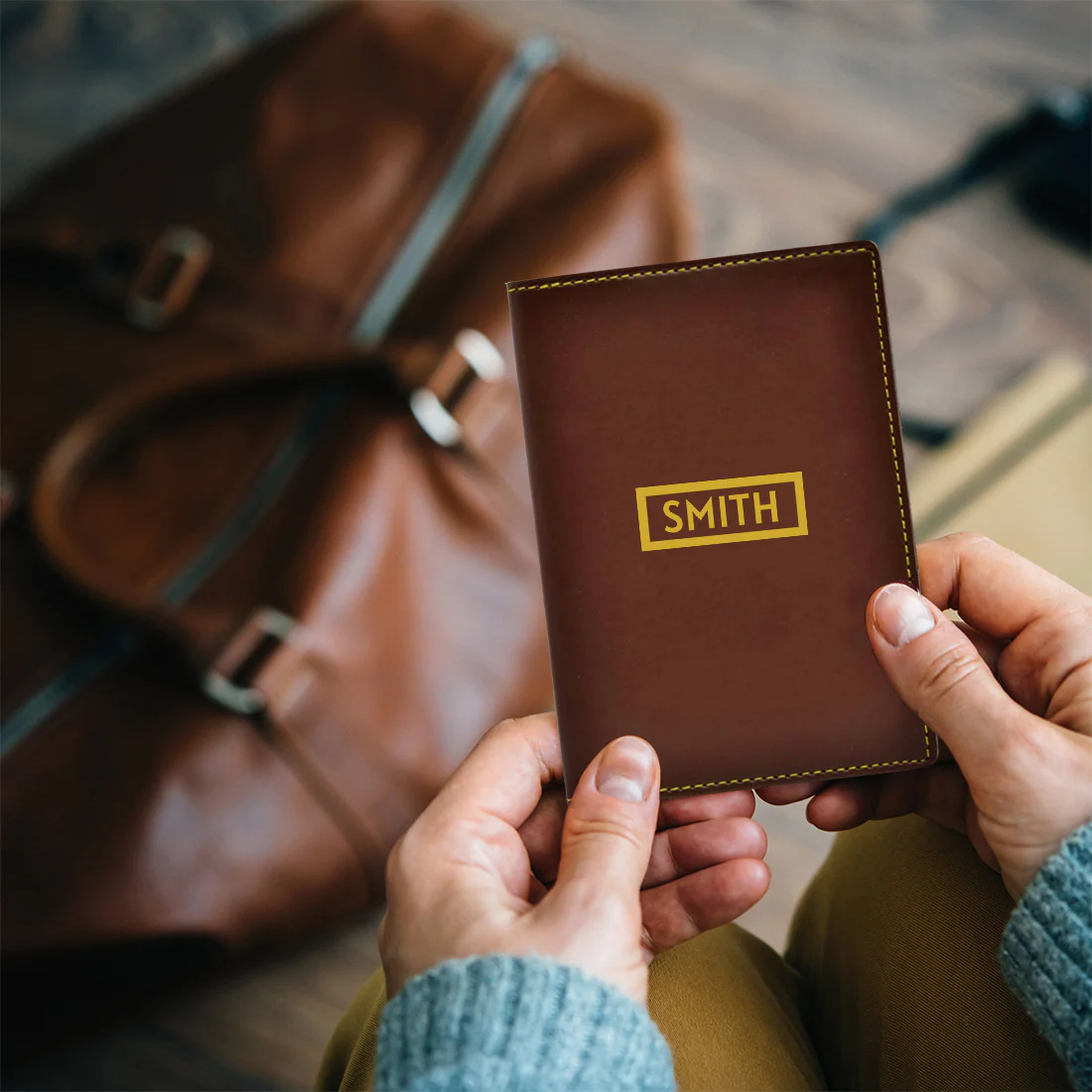 Personalized PU Leather Passport Holder With Name - Add Name - Image 6