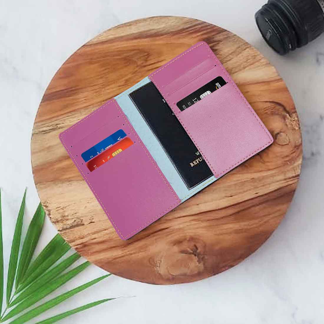 PU Leather Passport Cover Personalized for Men - Circle Initials - Image 14