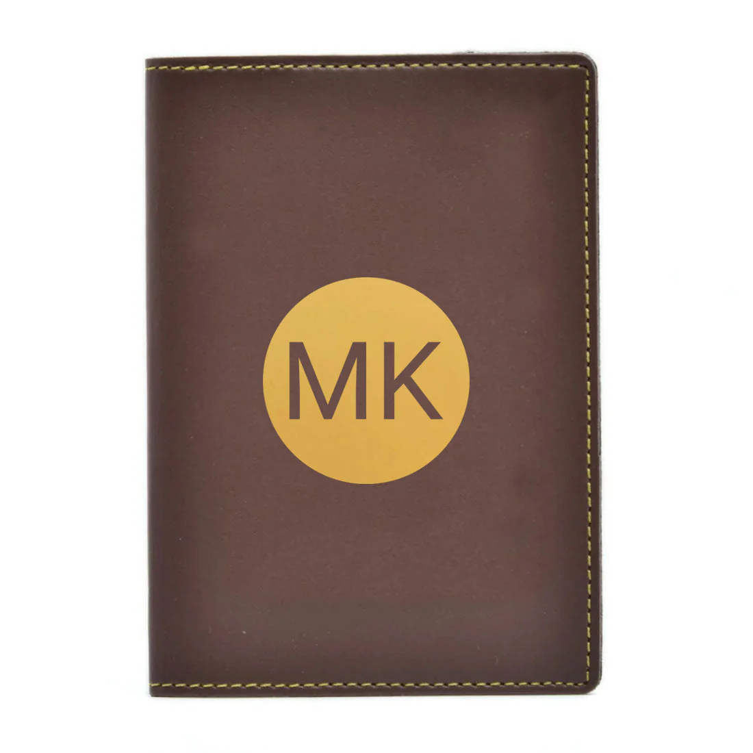 PU Leather Passport Cover Personalized for Men - Circle Initials - Image 20