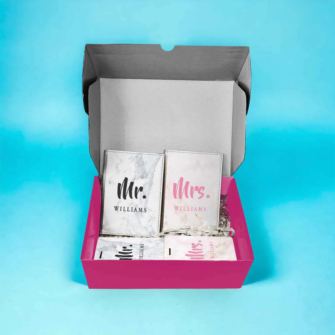 Personalized Passport Holder Luggage Tag for Couple- Mr Mrs Passport Holder and Baggage Tags Gift Set - Image 11