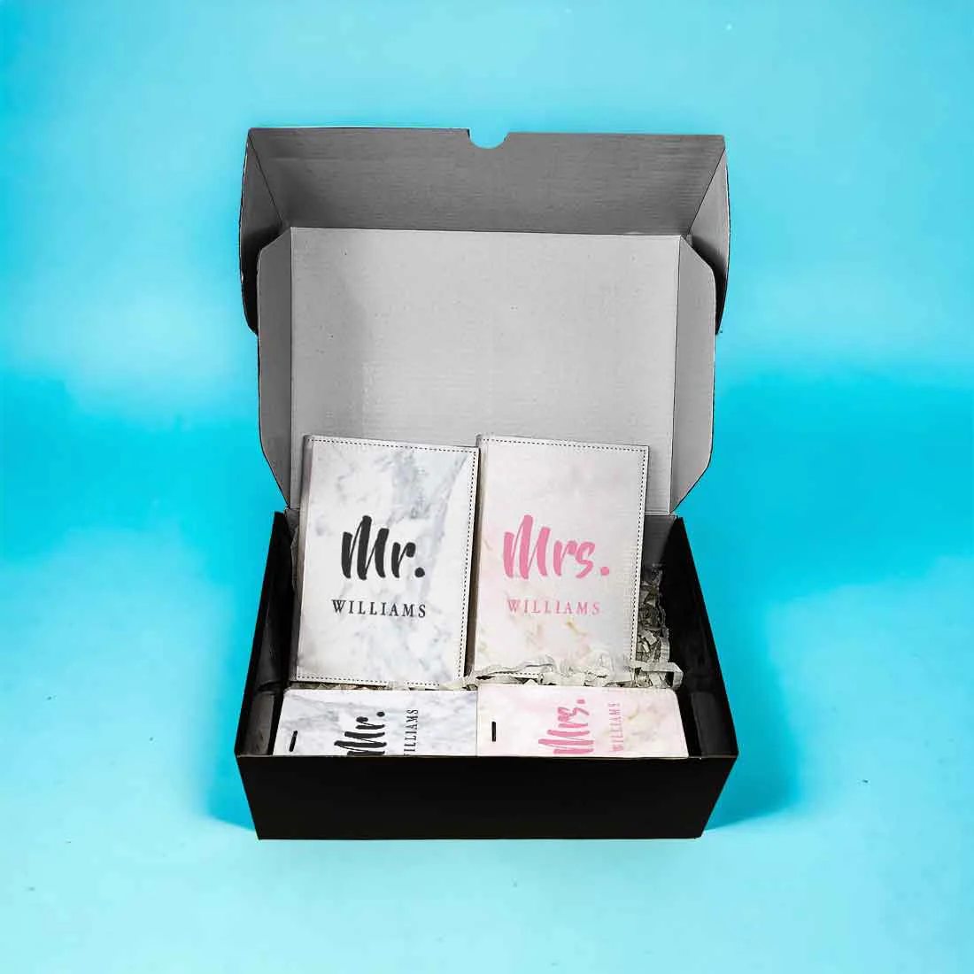 Personalized Passport Holder Luggage Tag for Couple- Mr Mrs Passport Holder and Baggage Tags Gift Set - Image 17