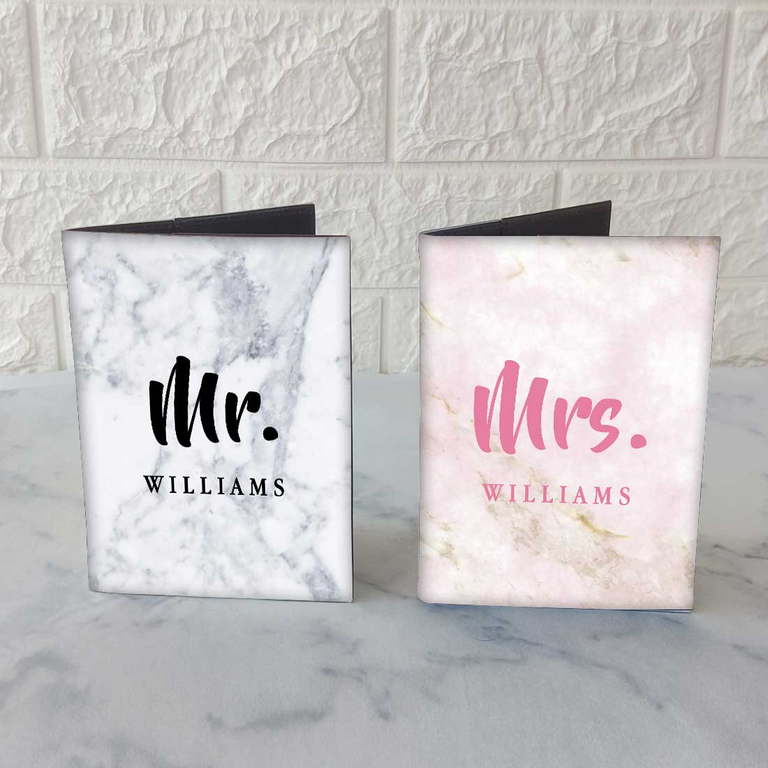 Personalized Passport Holder Luggage Tag for Couple- Mr Mrs Passport Holder and Baggage Tags Gift Set - Image 7
