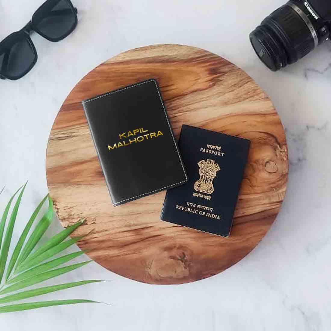 Leather Customised Passport Case Holder - Add name - Image 11