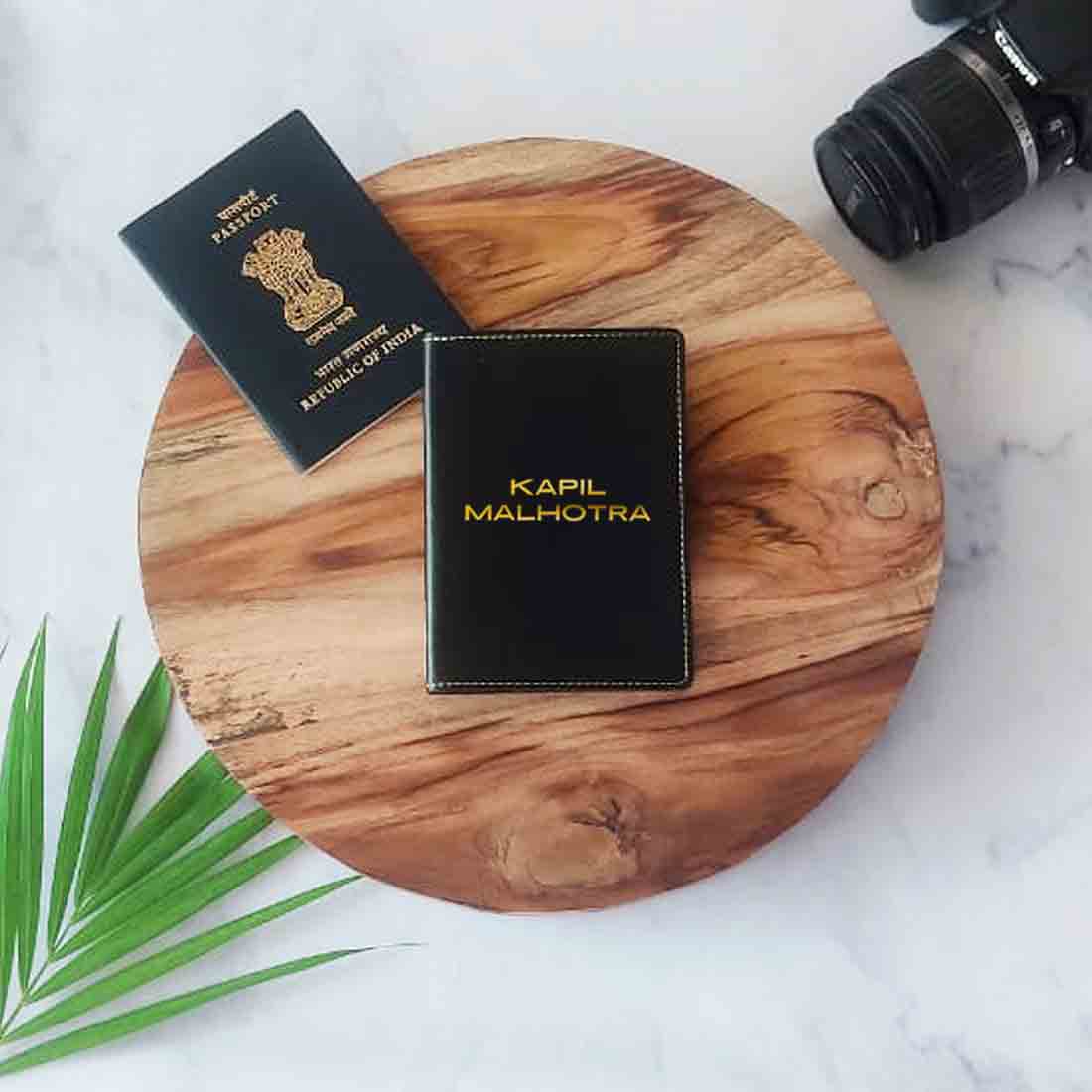 Leather Customised Passport Case Holder - Add name - Image 5