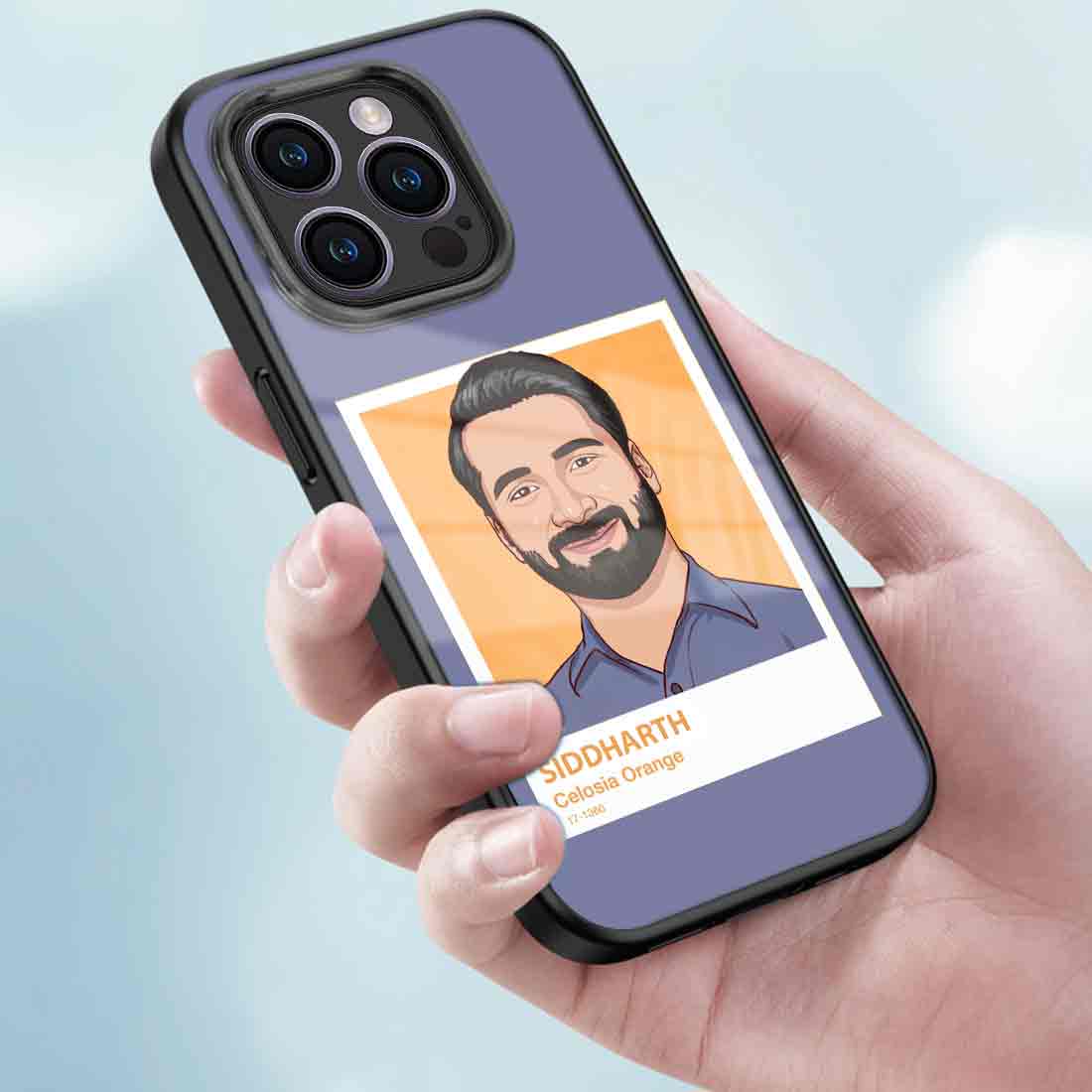 Personalized Phone Cover With Photo Custom iPhone 14 pro Case - Orange Pantone - Image 3