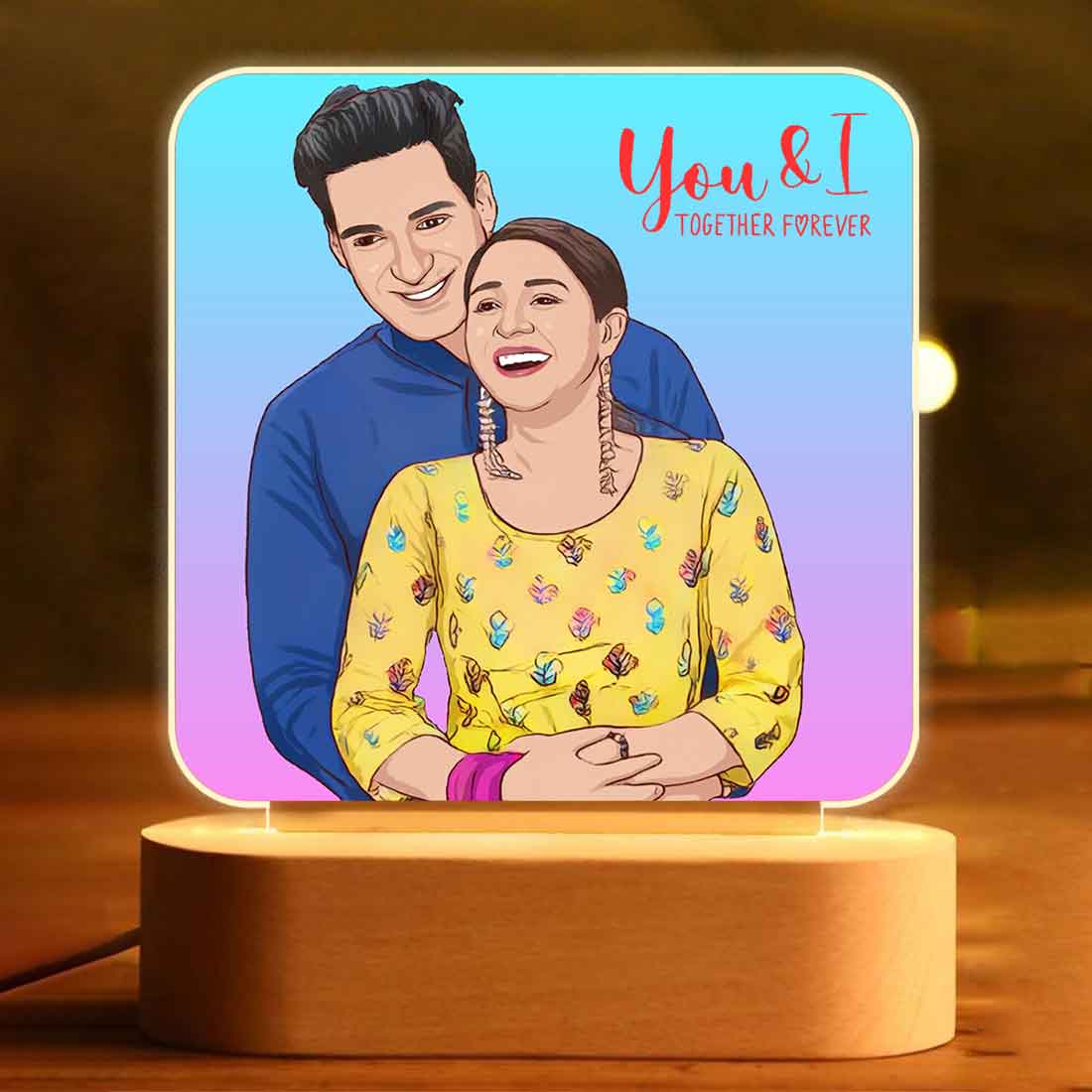 Photo Lamp-Picture Turned into Art Lamps Wooden Base LED Lamp with your Picture - Image 2