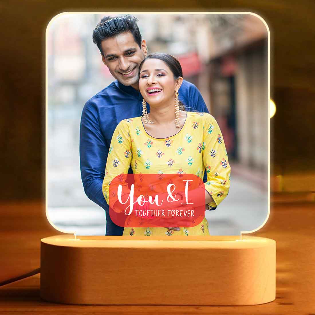 Photo Lamp-Picture Turned into Art Lamps Wooden Base LED Lamp with your Picture - Image 3