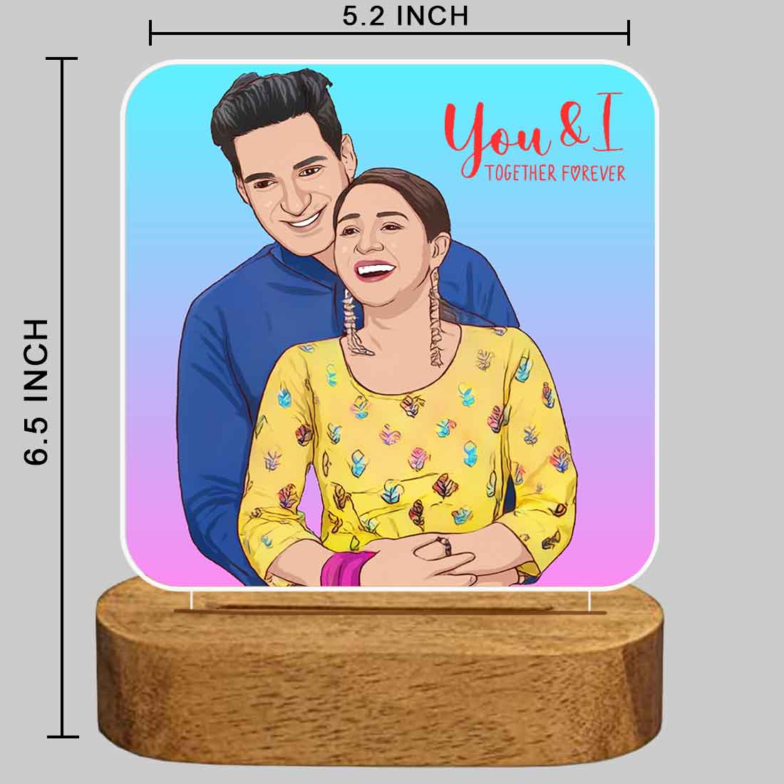 Photo Lamp-Picture Turned into Art Lamps Wooden Base LED Lamp with your Picture - Image 4