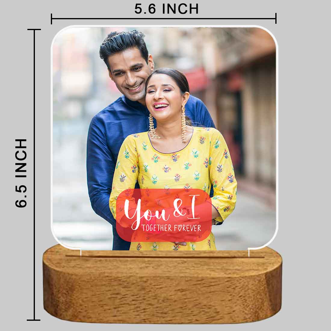 Photo Lamp-Picture Turned into Art Lamps Wooden Base LED Lamp with your Picture - Image 5