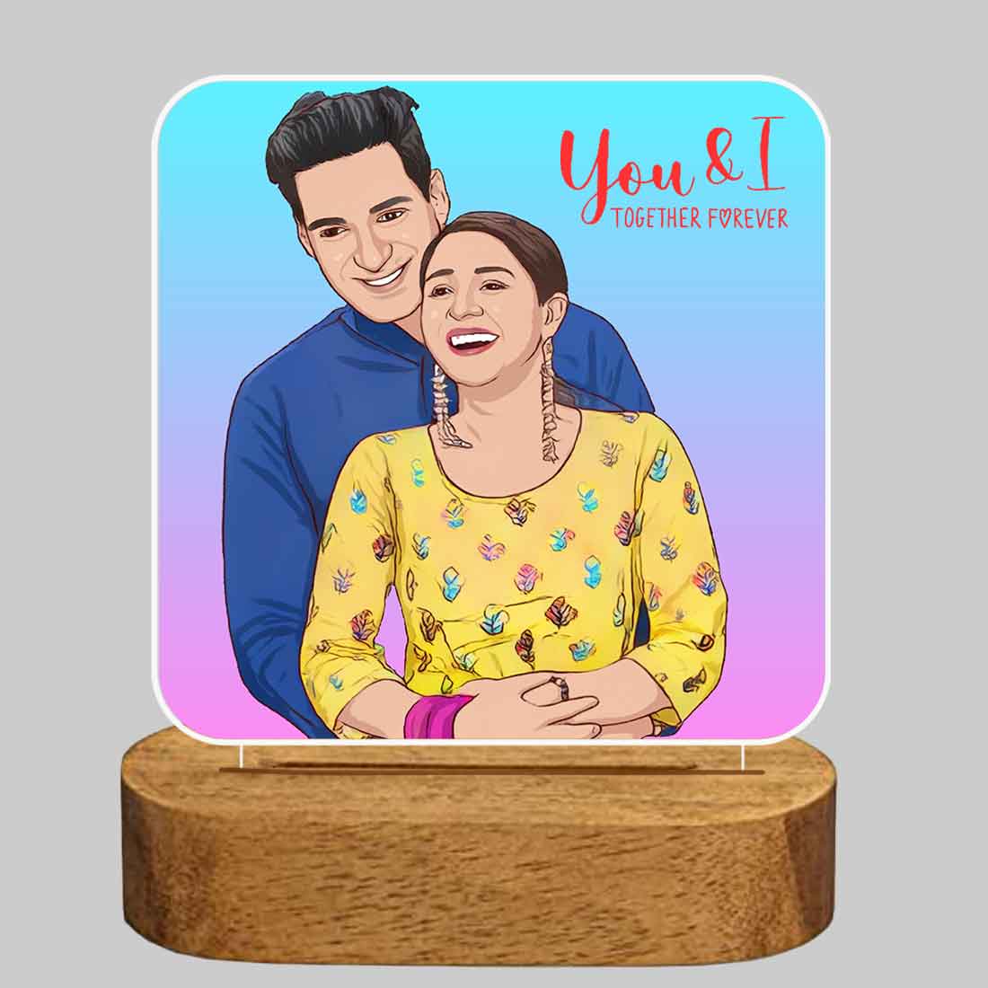 Photo Lamp-Picture Turned into Art Lamps Wooden Base LED Lamp with your Picture - Image 7