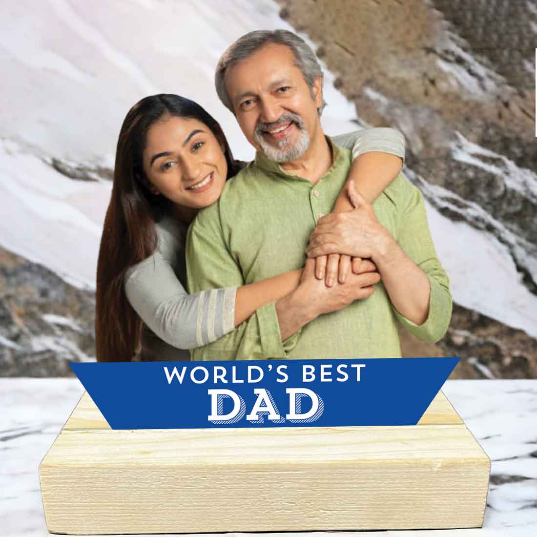Personalized Photo With Wooden Stand-Gifts For Dad-Multi Tasker