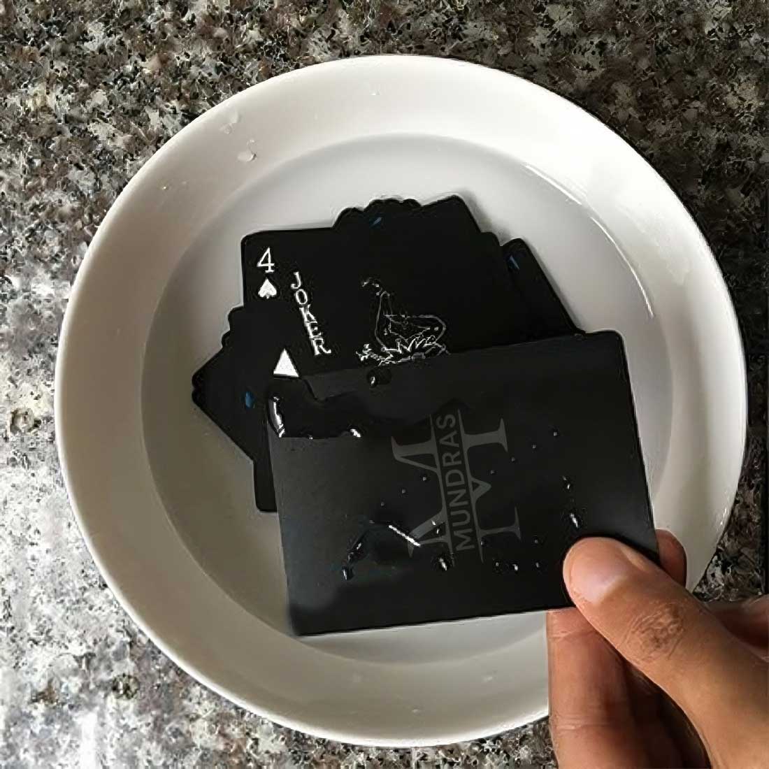 Personalized Playing Card Decks - Non-Tearable Black Poker Card with Name - Image 4