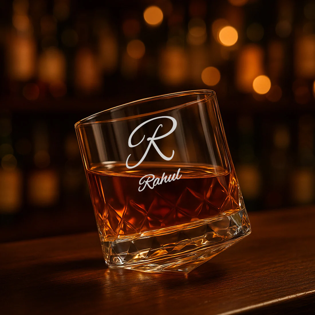 Personalized Premium Whiskey Glass Set of 2 – Engraved Rotating Whisky Glasses, Premium Gift for Men, Birthdays & Barware Lovers - Image 6