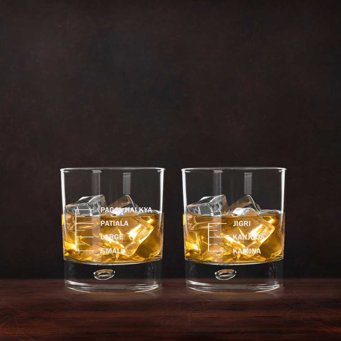 Printed Whiskey Glass Gift Set with Box (Black) - Funny Glasses - Image 4