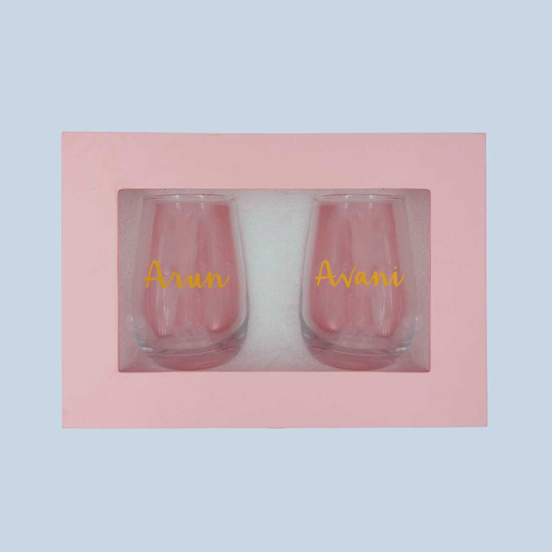 Personalized Printed Stemless Glasses With Gift Box Available in Black Pink Blue or Green Boxes - Image 3