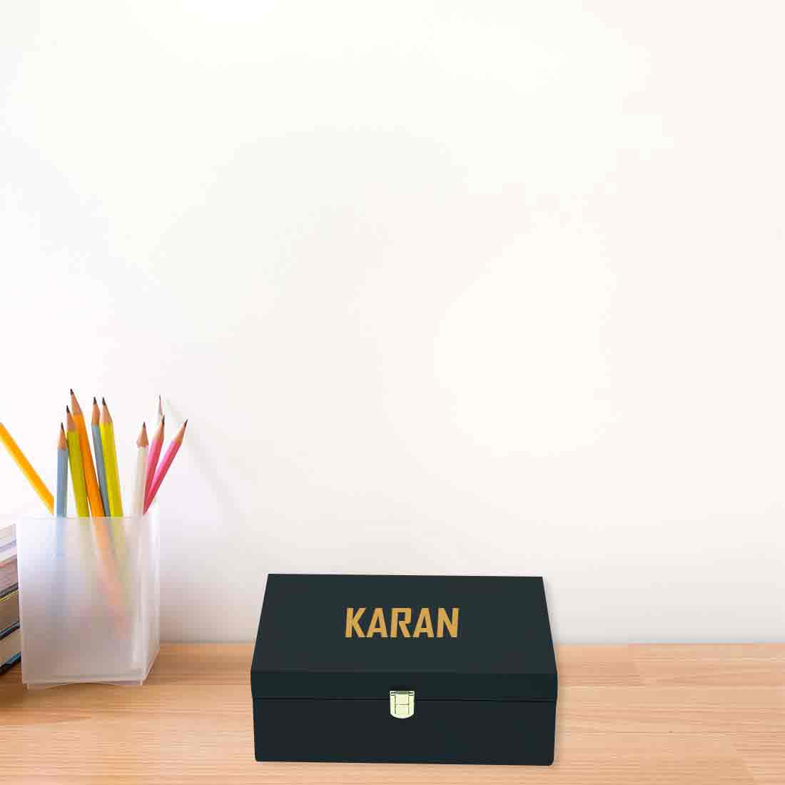 Custom Gift Boxes with Name Vegan Leather Box for Men Women - Add Name - Image 5