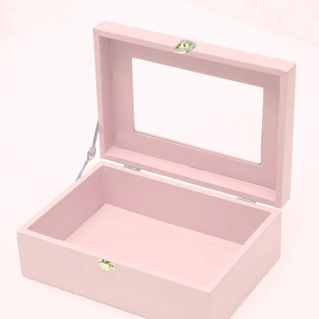 Custom Gift Box with Name Vegan Leather Box - Pink Rose - Image 4