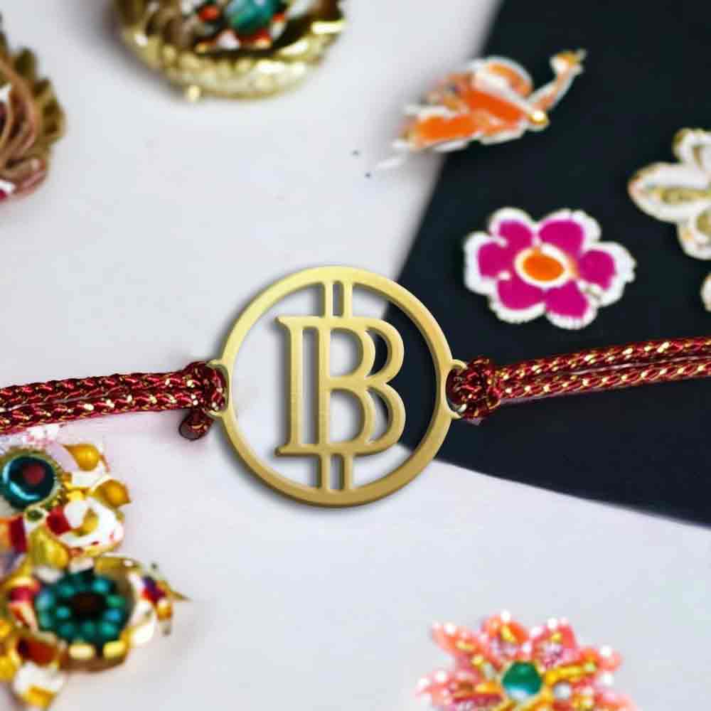Personalized Rakhi for Brothers Monogram Rakhis for Raksha Bandhan - Image 2