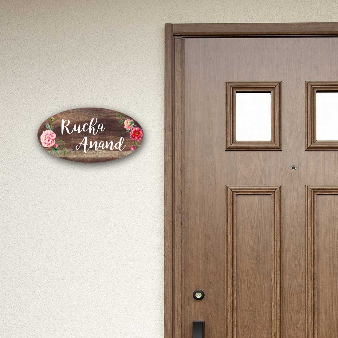 Customized Name Plate for Home Entrance - Oval Shaped - Image 4