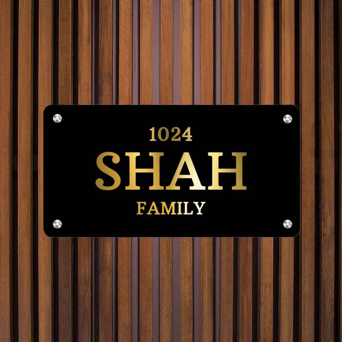 Personalized Stainless Steel Nameplate for Home Entrance