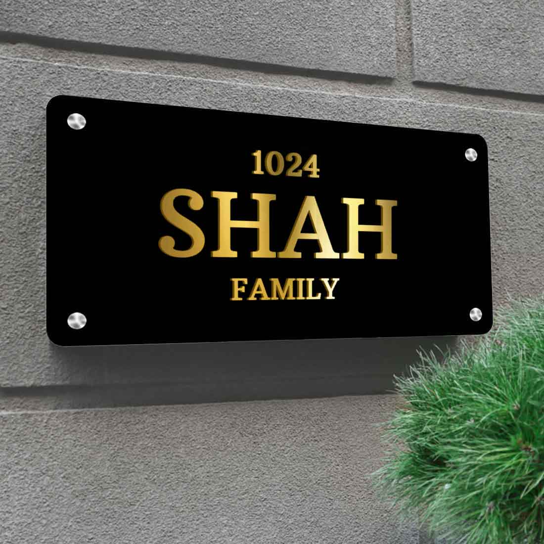 Personalized Stainless Steel Nameplate for Home Entrance - Image 10