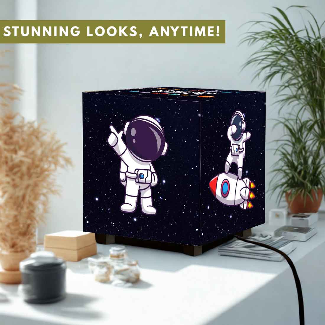 Personalized Space Adventure Children Lamp – Astronaut Night Light for Kids Room - Image 2