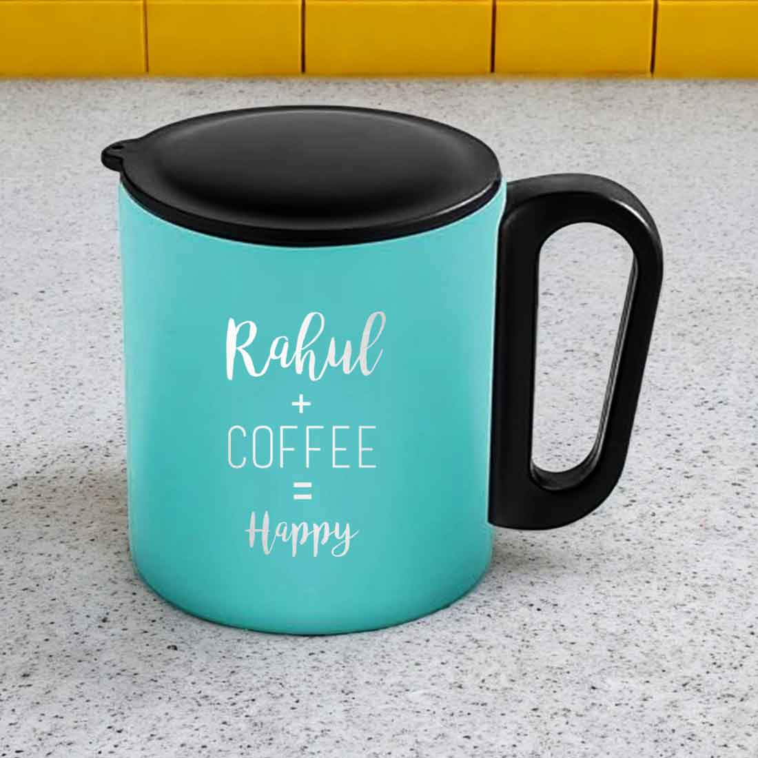 Personalized Stainless Coffee Mug - Insulated Coffee Cup with Lid - Image 2
