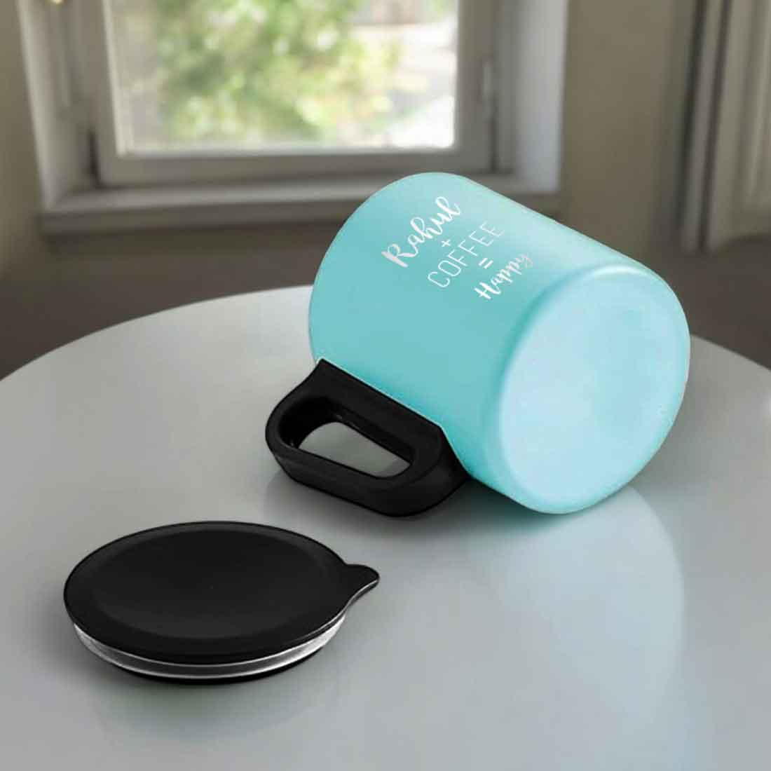 Personalized Stainless Coffee Mug - Insulated Coffee Cup with Lid - Image 6