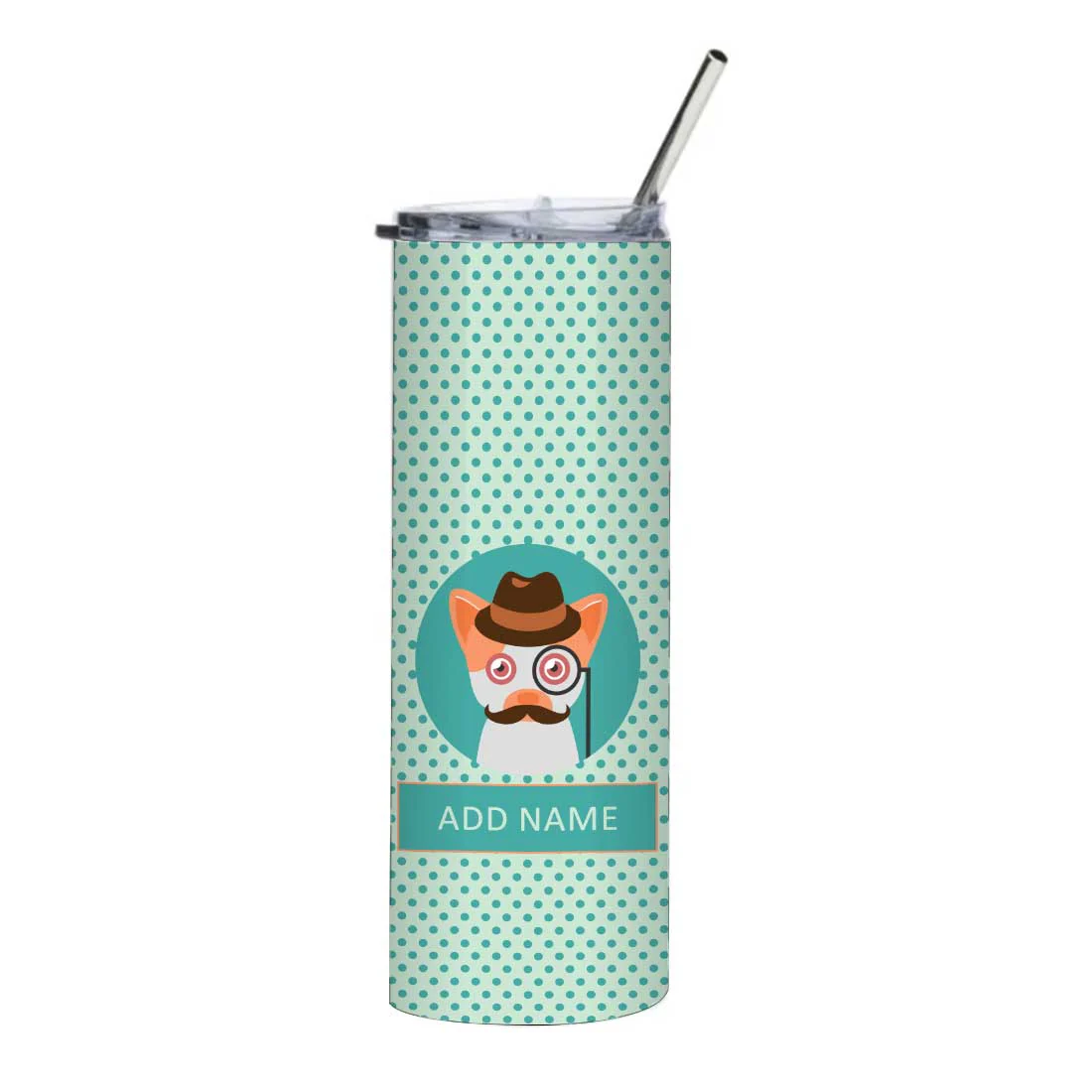 Nutcase Personalized Stainless Steel Coffee Mug with Lid and Metal Straw Insulated Tumbler - 600 ml - Image 5
