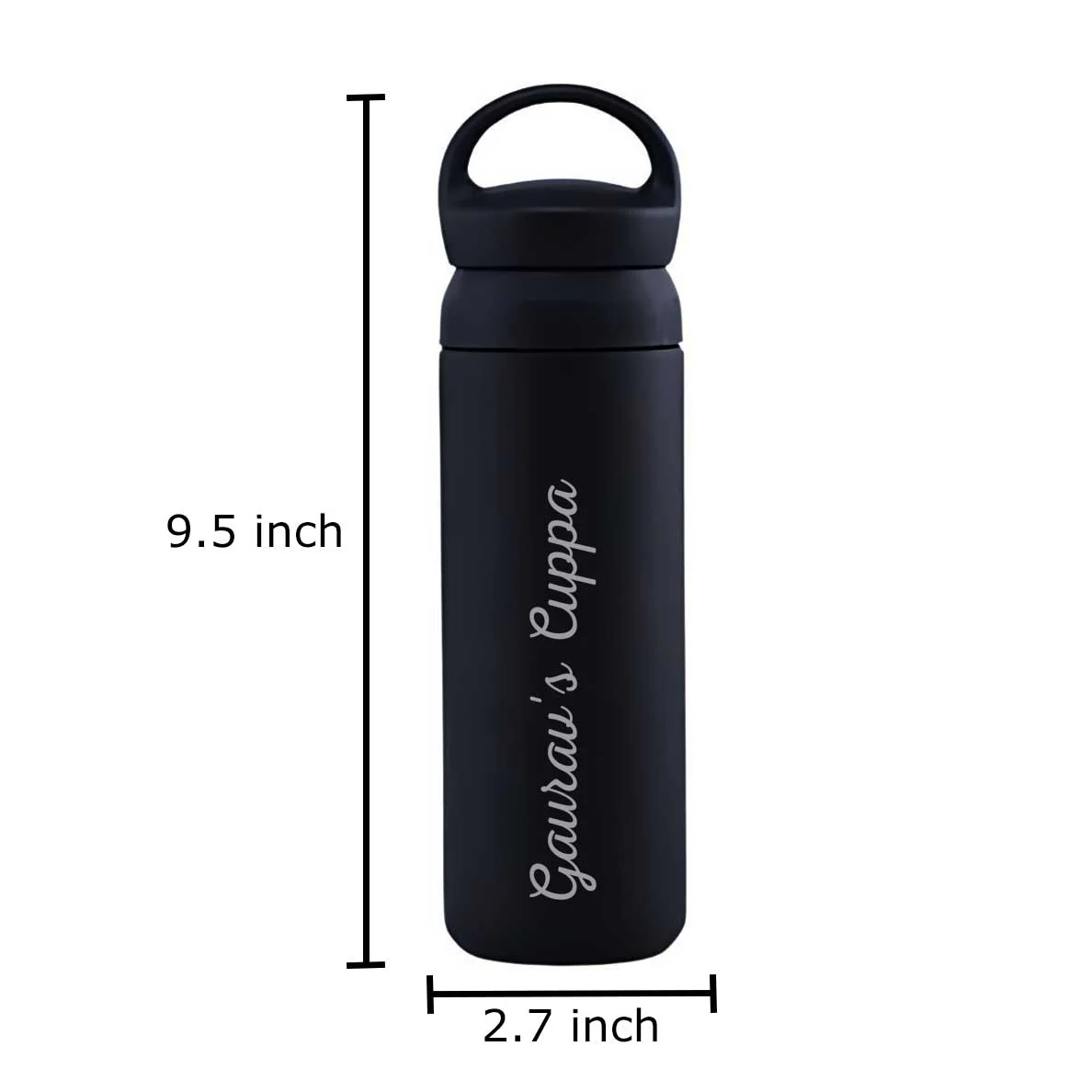 Personalized Stainless Steel Drink Bottle - Insulated Black Water Bottle 500ml - Image 12