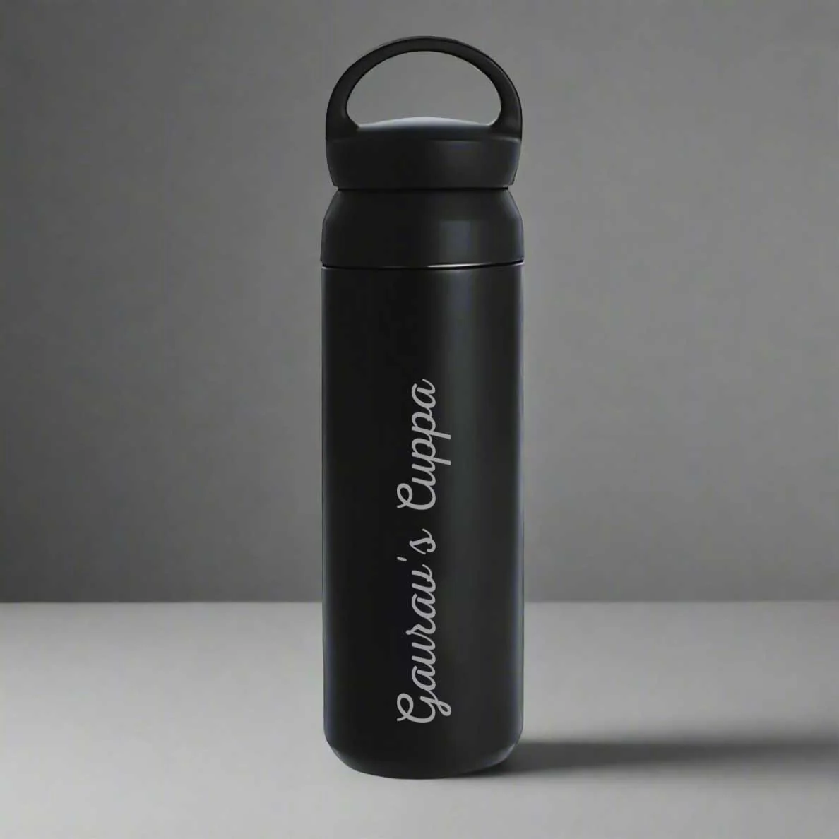 Personalized Stainless Steel Drink Bottle - Insulated Black Water Bottle 500ml - Image 3