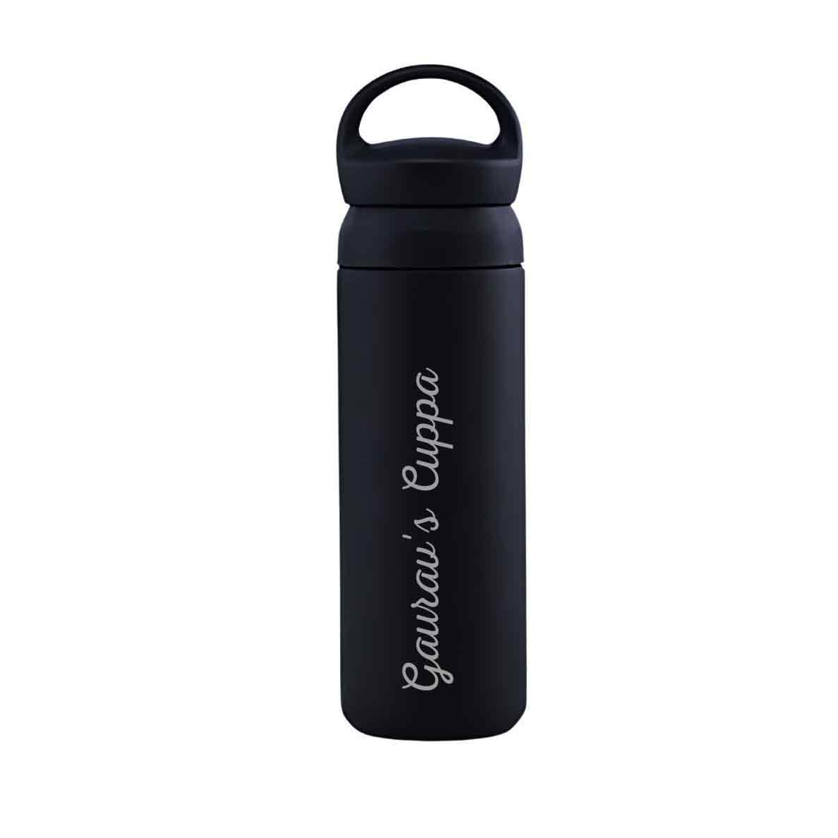 Personalized Stainless Steel Drink Bottle - Insulated Black Water Bottle 500ml - Image 9