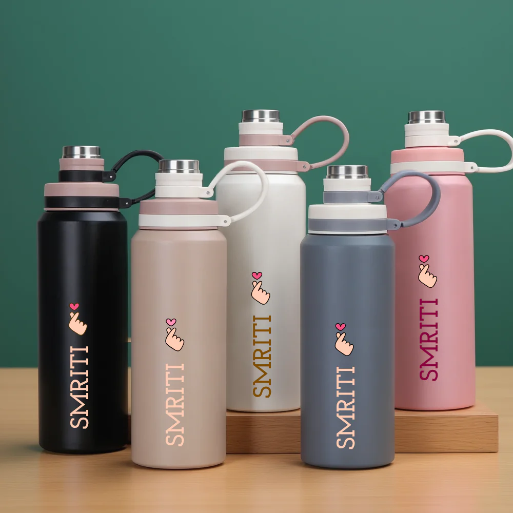 Personalized Stainless Steel Hot and Cold Water Bottle – 800ml Leakproof Thermos Drink Bottle for Gym, Office & Outdoor Use - Image 3